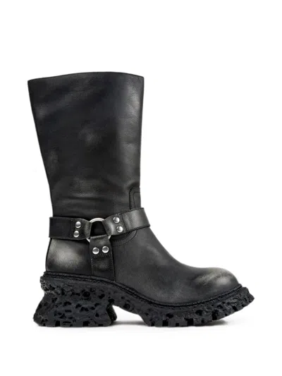 Camperlab Terroso Leather Biker Boots In Black