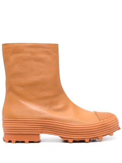 Camperlab Traktori Leather Boots In Brown