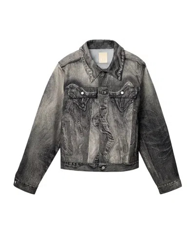 Camperlab Twist Print Denim Jacket In Multi