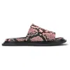 Camperlab Snakeskin-effect Slides In Pink,black,white