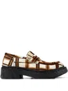 Camperlab Vamonos Checked-pattern Loafers In White
