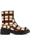 Camperlab Vamonos Checked Zip Boots In Multi