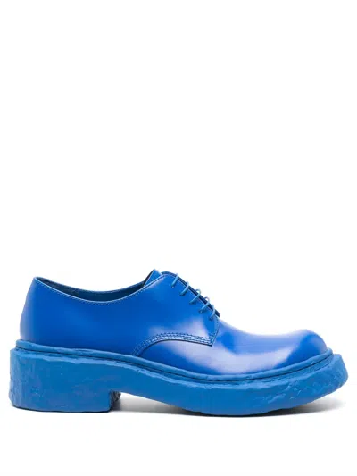 Camperlab Vamonos Tonal Leather Derby Shoes In Blue