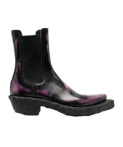 Camperlab Venga Pointed-toe Ankle Boots In Purple