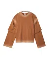 Camperlab Wrap Double Gradient Color T-shirt In Brown