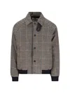 Camplin Check-print Single-breasted Coat In Brown