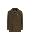 Camplin Double-breasted Short Coat In Brown