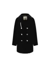Camplin Woman Coat Black Size 10 Wool, Polyamide In Black