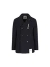 Camplin Peacoat In Wool Blend In Multi