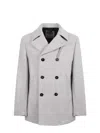 Camplin Wool Blend Peacoat In Multi