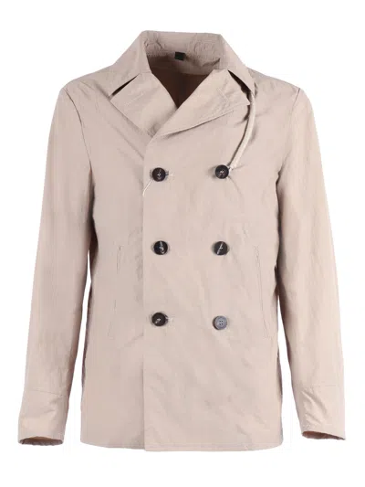 Camplin Double Breasted Minimalist Jacket In Beige