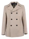 Camplin Double-breasted Peacoat In Multi