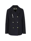 Camplin Double-breasted Peacoat In Blue