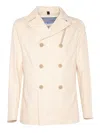 Camplin Double-breasted Field Jacket In Beige