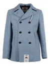 Camplin Double-breasted Coat In Blue