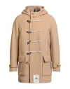 Camplin Man Coat Sand Size 42 Wool, Polyamide In Nude
