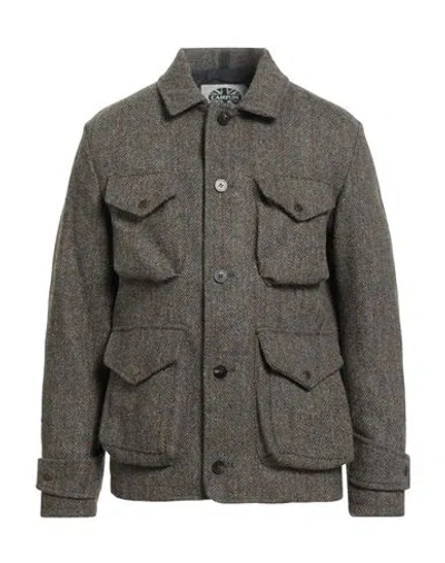 Camplin Man Jacket Khaki Size 42 Virgin Wool In Metallic