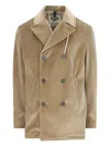 Camplin Notched-lapel Double-breasted Coat In Neutral