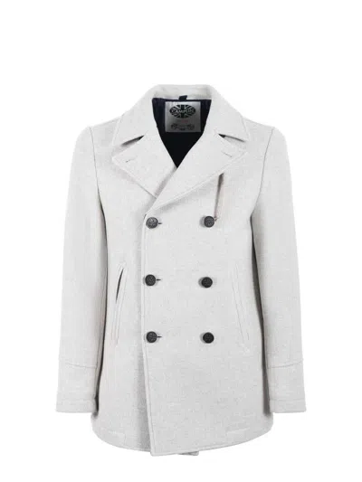 Camplin Peacoat In Panna Melange