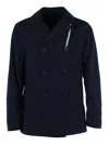 Camplin Double-breasted Storm Jacket In Blue