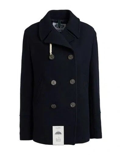 Camplin Woman Coat Midnight Blue Size 10 Wool, Polyamide