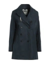 Camplin Woman Overcoat & Trench Coat Navy Size 6 Cotton, Polyurethane In Navy