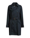 Camplin Woman Overcoat & Trench Coat Navy Size 8 Cotton, Polyurethane In Blue