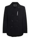 Camplin Wool Blend Peacoat In Multi