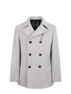 Camplin Wool Blend Peacoat In Gray
