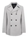 Camplin Wool Blend Peacoat In Gray