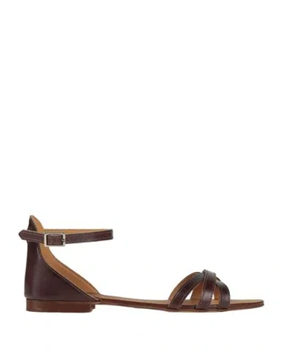 Campo Dé Fiori Woman Sandals Dark Brown Size 8 Leather