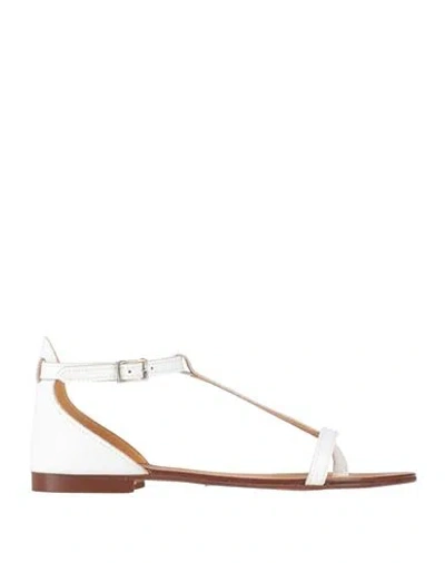 Campo Dé Fiori Woman Thong Sandal White Size 8 Leather