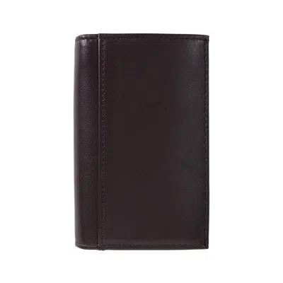 Campo Marzio Roma 1933 Men's Double Business Card And Credit Card Holder - Brown In Black