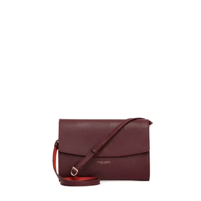 Campo Marzio Roma 1933 Women's Brown Clutch With Removable Crossbody Strap Renee Ruby Wine