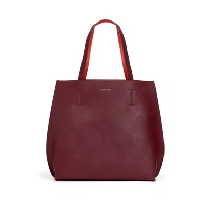 Campo Marzio Roma 1933 Women's Double Tote Bag - The Iconic Bag - Ruby Wine In Burgundy