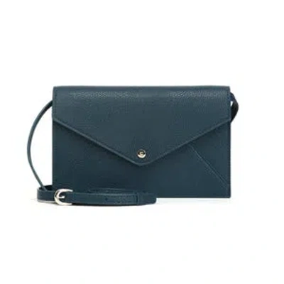 Campo Marzio Roma 1933 Women's Julia Wallet Bag Envelope Style With  Removable Crossbody Strap Petrol  Green*