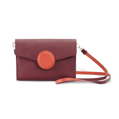 Campo Marzio Roma 1933 Women's Phoebe Clutch Bag Red Wine In Burgundy