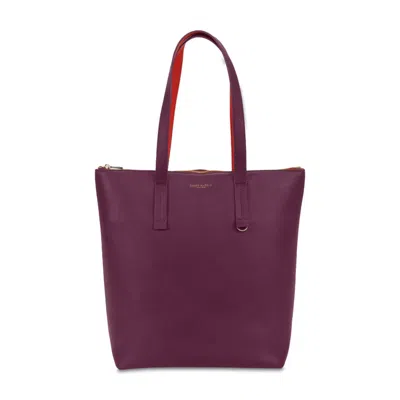 Campo Marzio Roma 1933 Women's Purple Cameron Vertival Bag Plum - Tangerine  Tango