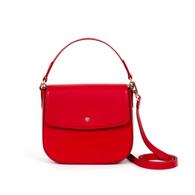 Campo Marzio Roma 1933 Women's Red Kate Saddle Bag Mini Flame Scarlet*