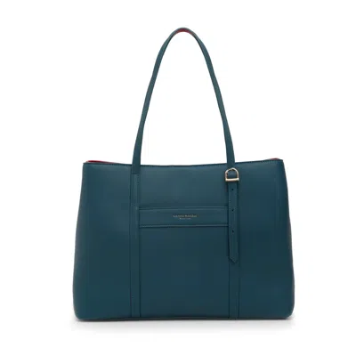 Campo Marzio Roma 1933 Women's Tote Bag With Front Pocket Blair Petrol Green In Blue