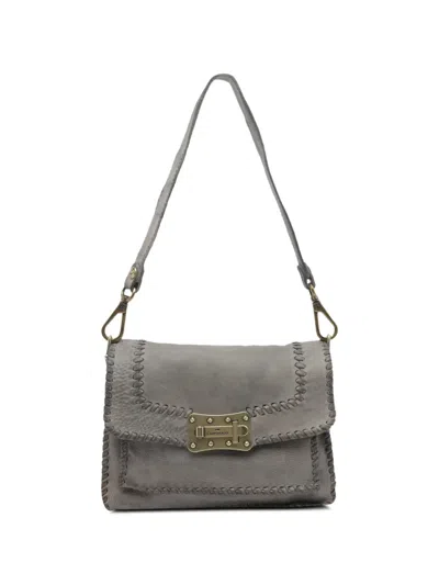 Campomaggi Agnese Leather Shoulder Bag In Gray