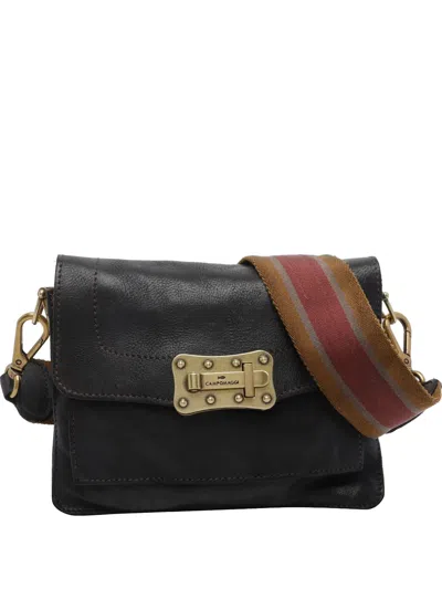 Campomaggi Agnese Leather Shoulder Bag In Black