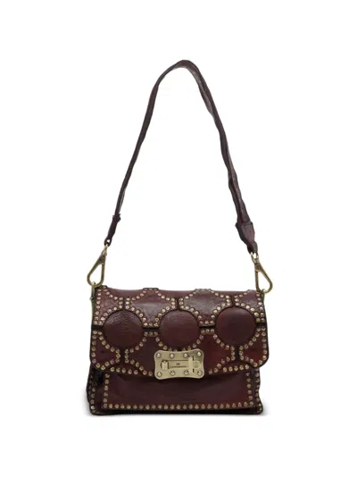 Campomaggi Agnese Studded Leather Shoulder Bag In Pattern