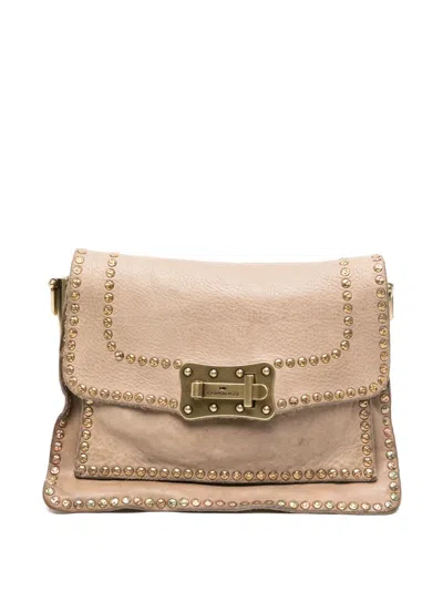 Campomaggi Agnese Stud-embellished Leather Cross Body Bag In Pattern