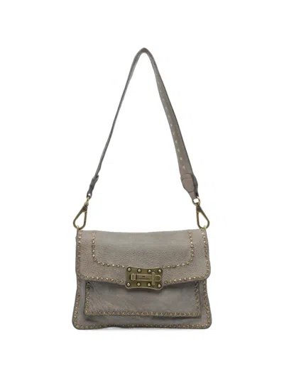 Campomaggi Agnese Stud-embellished Leather Shoulder Bag In Brown