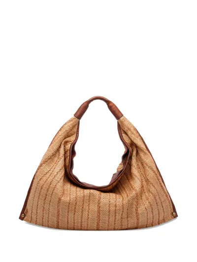 Campomaggi Atena Zip-up Shoulder Bag In Brown