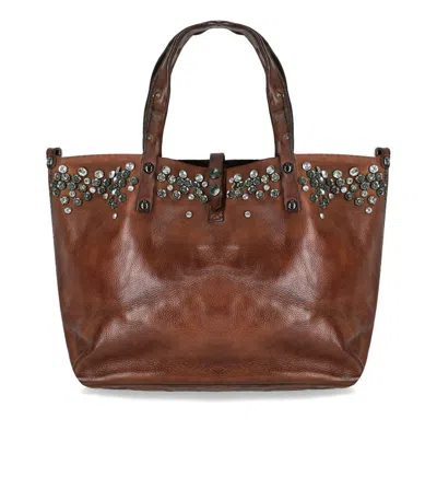 Campomaggi Bella Di Notte Cognac Shopping Bag In Brown