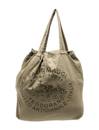 Pre-owned Campomaggi Canvas Top Handle Bag In Green