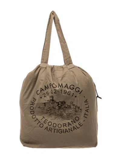 Pre-owned Campomaggi Canvas Tote In Neutrals