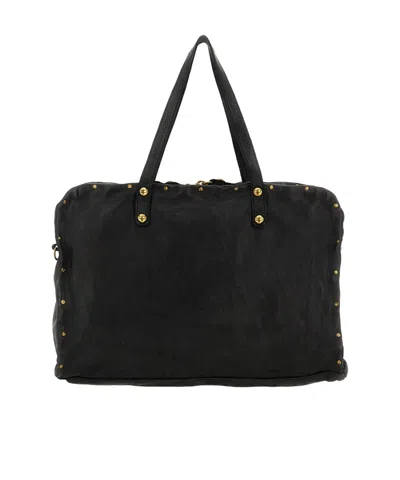 Campomaggi Clelia Studded Tote Bag In Black